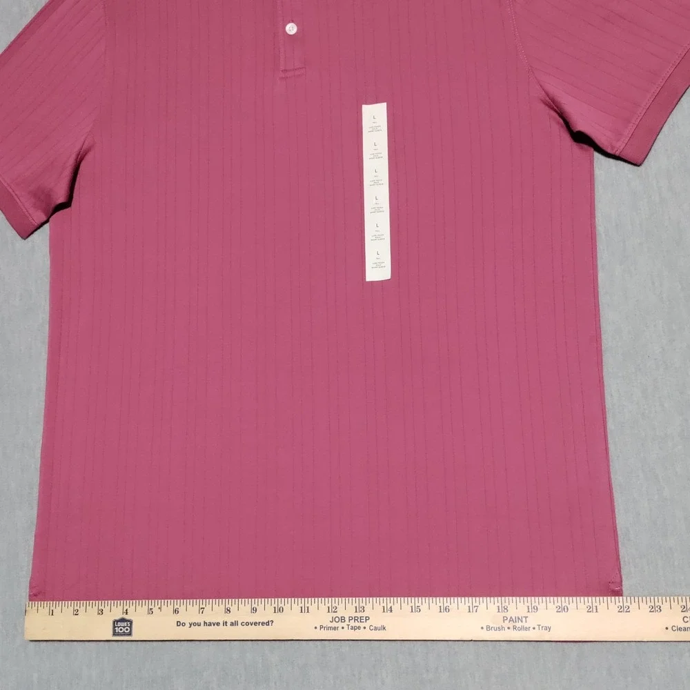 Banana Republic Luxe Touch Polo Shirt Mens Large Tall Berry Parfait NWT